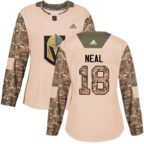 Adidas Golden Knights #18 James Neal Camo Authentic Veterans Day Women's Stitched NHL Jersey - Click Image to Close
